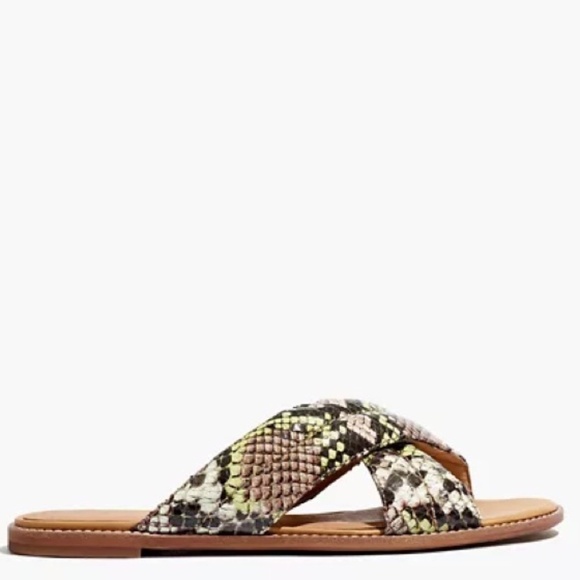 MADEWELL Skyler Sandal Snake Embossed Leather - Picture 3 of 8